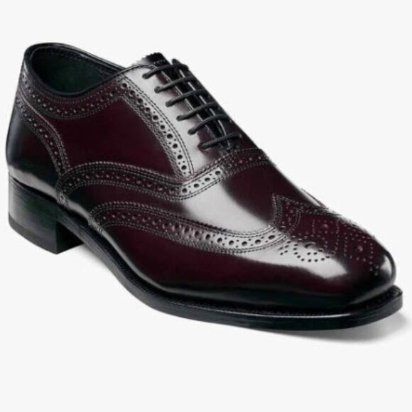 Florsheim Lexington Burgundy Leather Wingtip Oxford Dress Shoes Men’s Size 10C main image 5